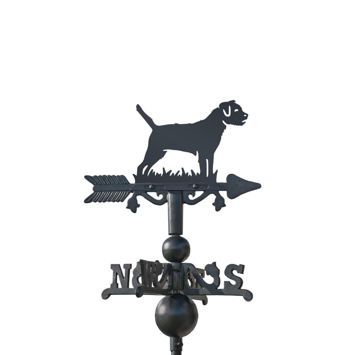 Border Terrier Miniature Weathervane on White Background Border Terrier Miniature Weathervane on White Background