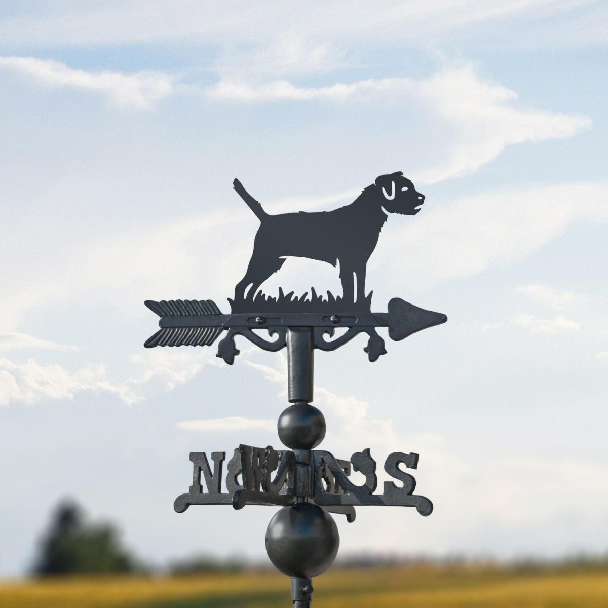 Border Terrier on Miniature Weathervane  Border Terrier on Miniature Weathervane