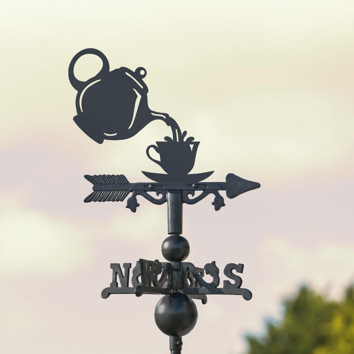 Mini Weathervane with Kingfisher Motif Mini Weathervane with Kingfisher Motif