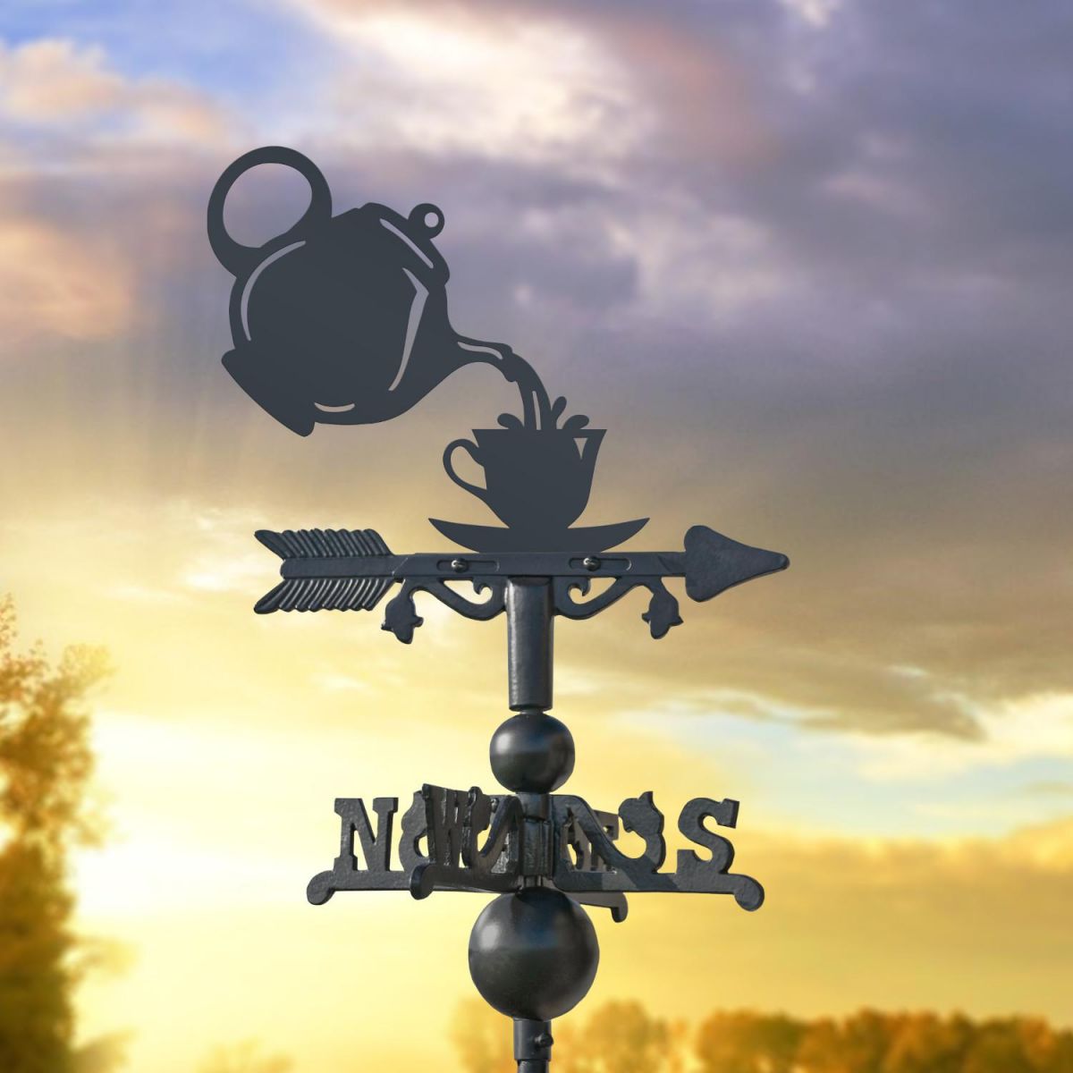 Miniature Weathervane with Kingfisher Design Miniature Weathervane with Kingfisher Design