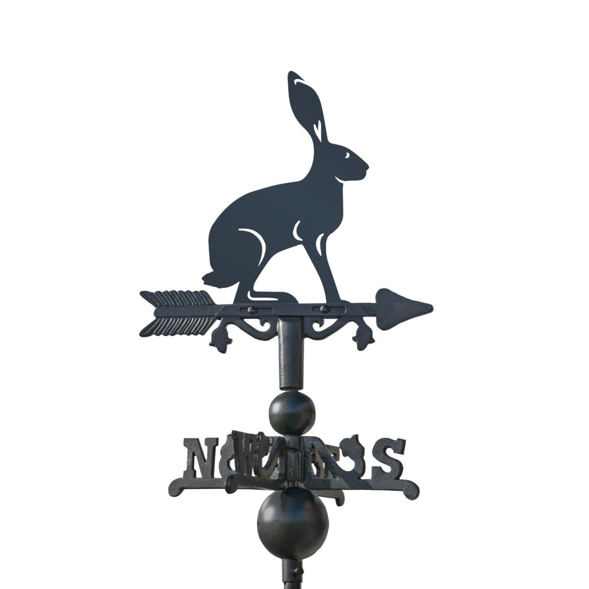 Hare on Mini Weathervane on White Background