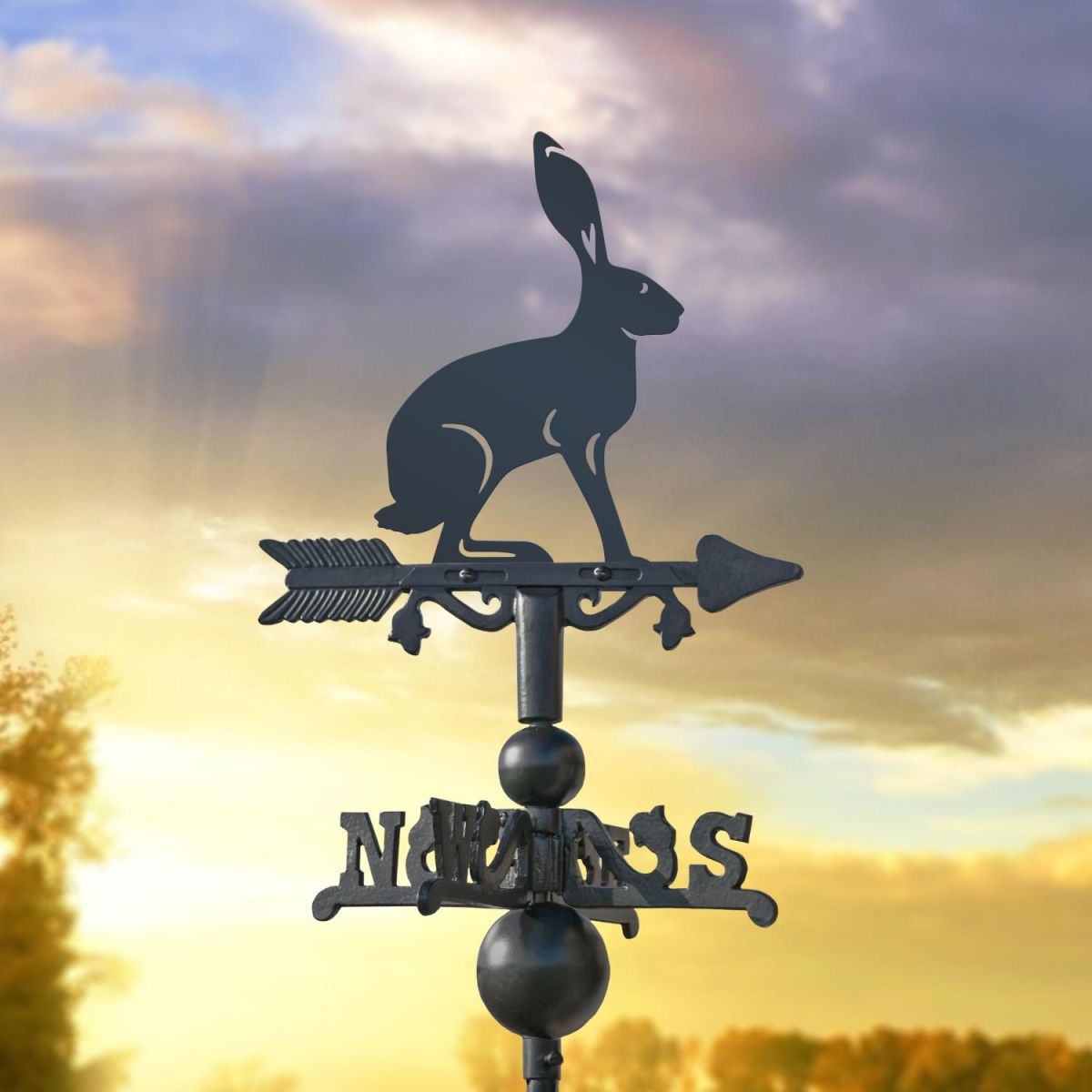 Miniature Weathervane with Hare Design 