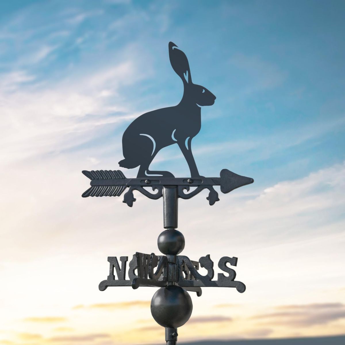 Hare on Miniature Weathervane at Dusk
