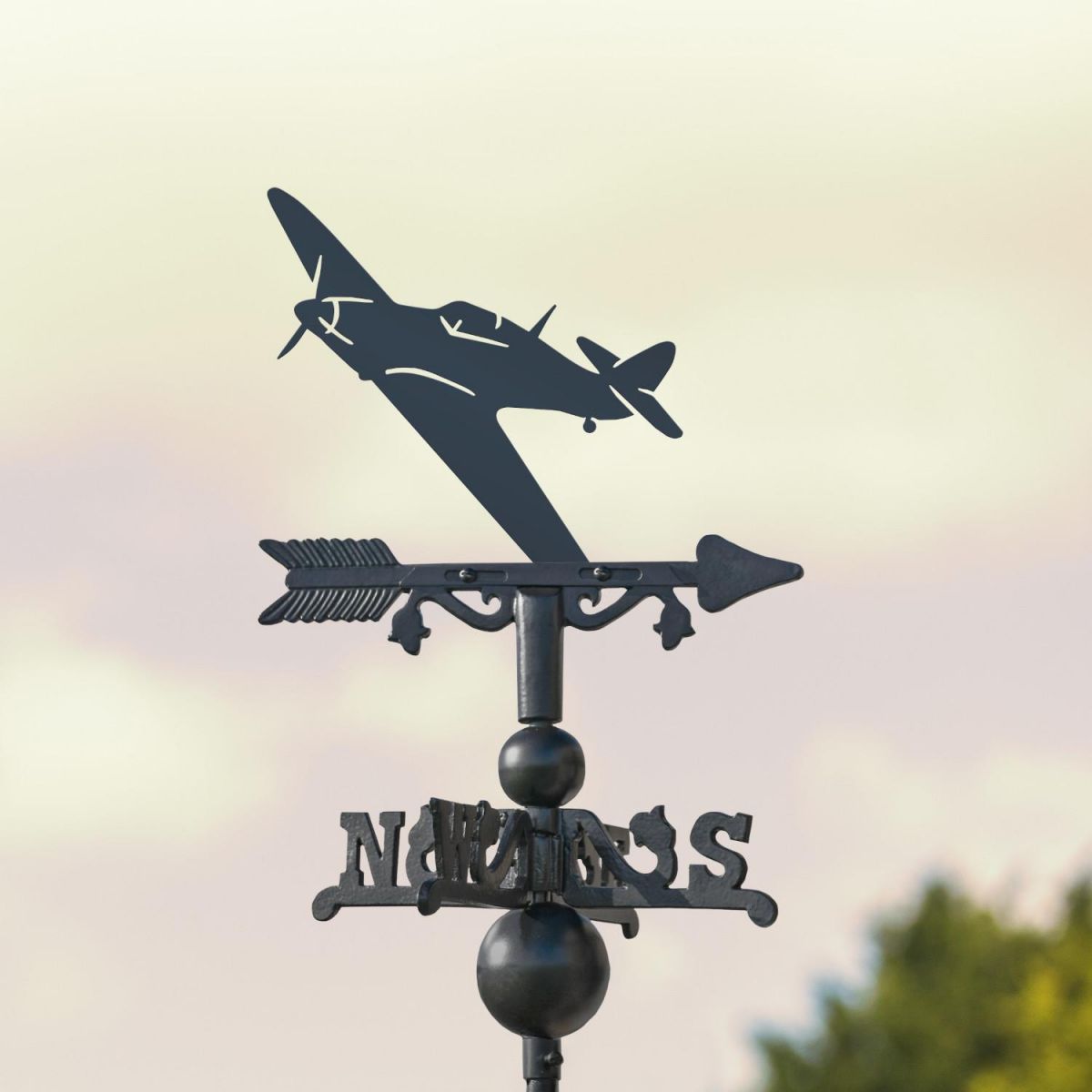 Mini Weathervane with Hurricane Aircraft 