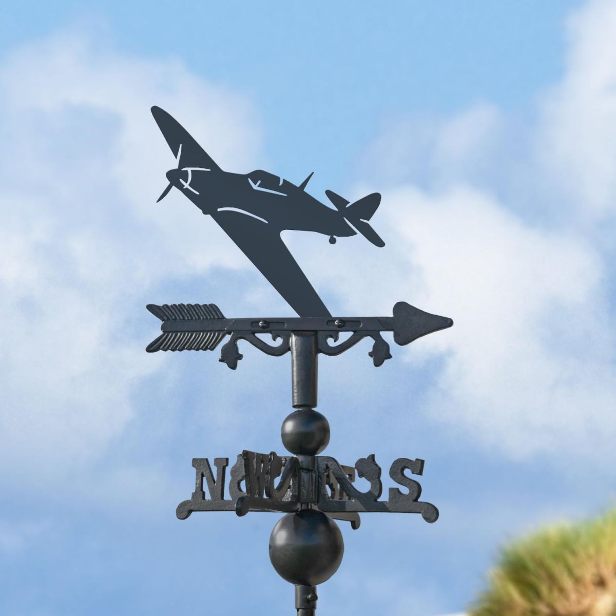 Miniature Weathervane with Hurricane Aircraft