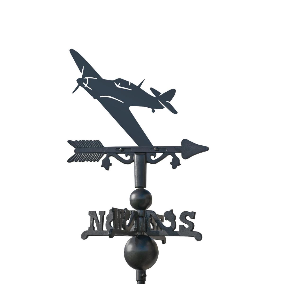 Hurricane Aircraft on Mini Weathervane on White Background