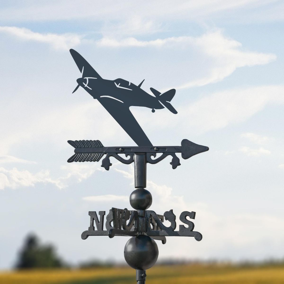 Hurricane Aircraft on Miniature Weathervane 