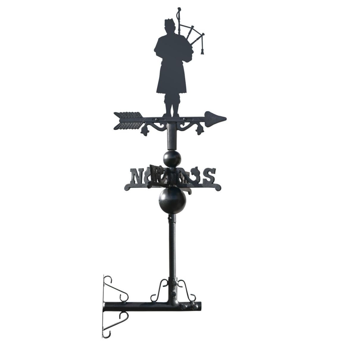 Mounted Scottish Bagpiper on Mini Weathervane