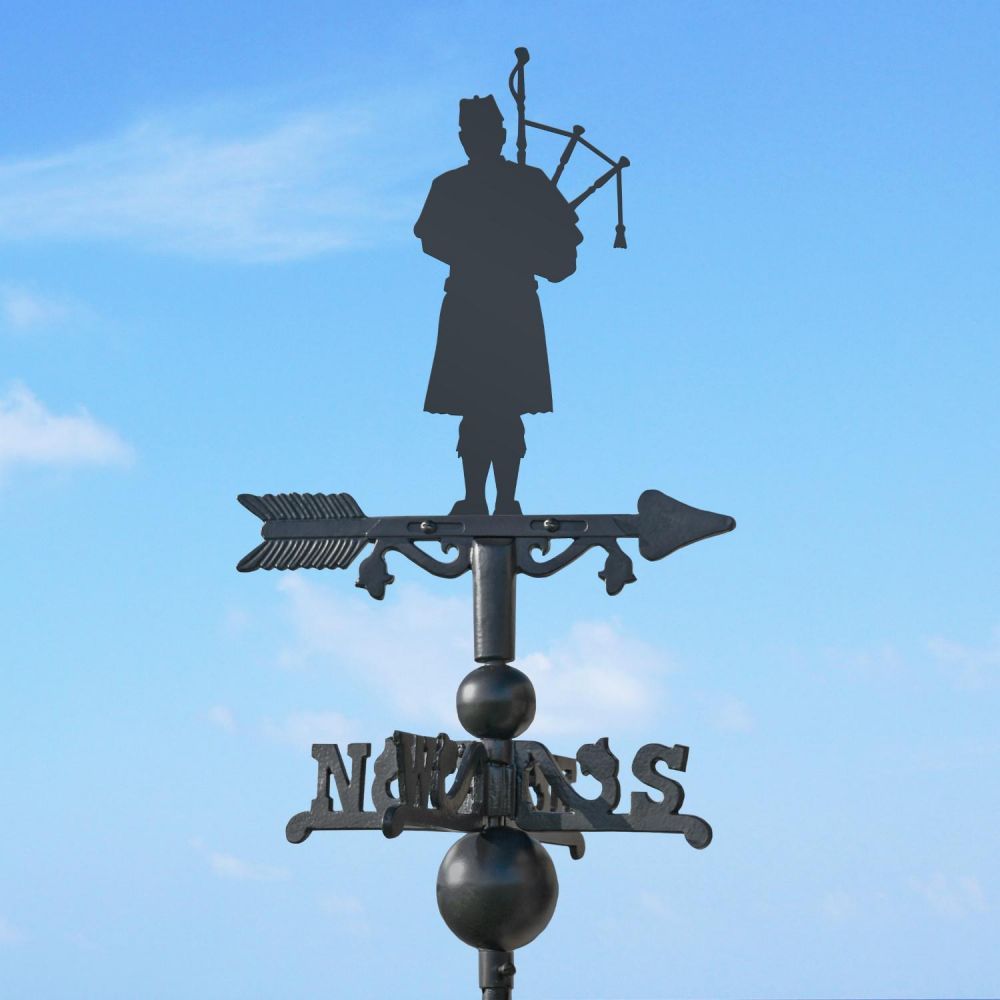 Scottish Bagpiper Miniature Weathervane