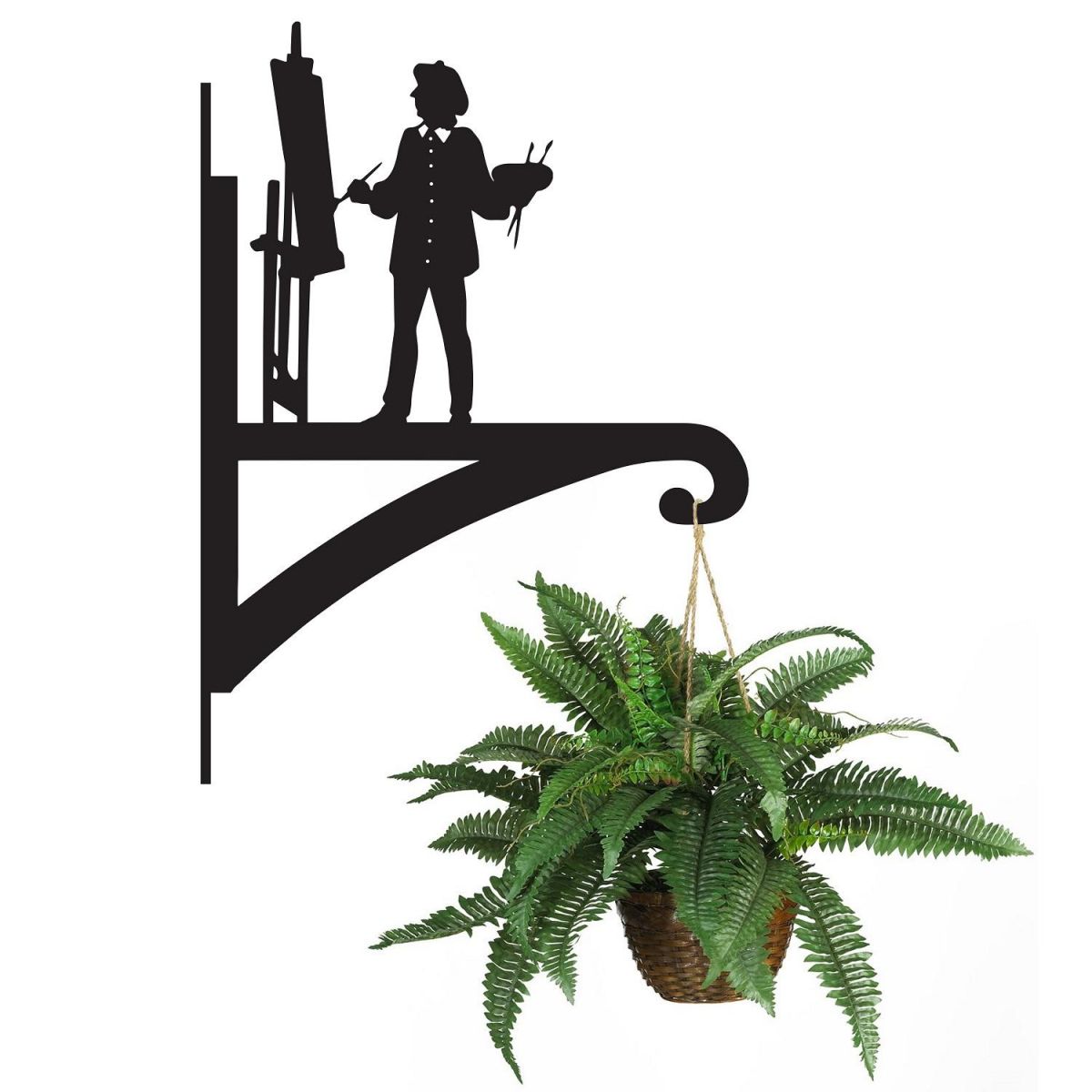 Artist Hanging Basket Bracket Holding a Plant