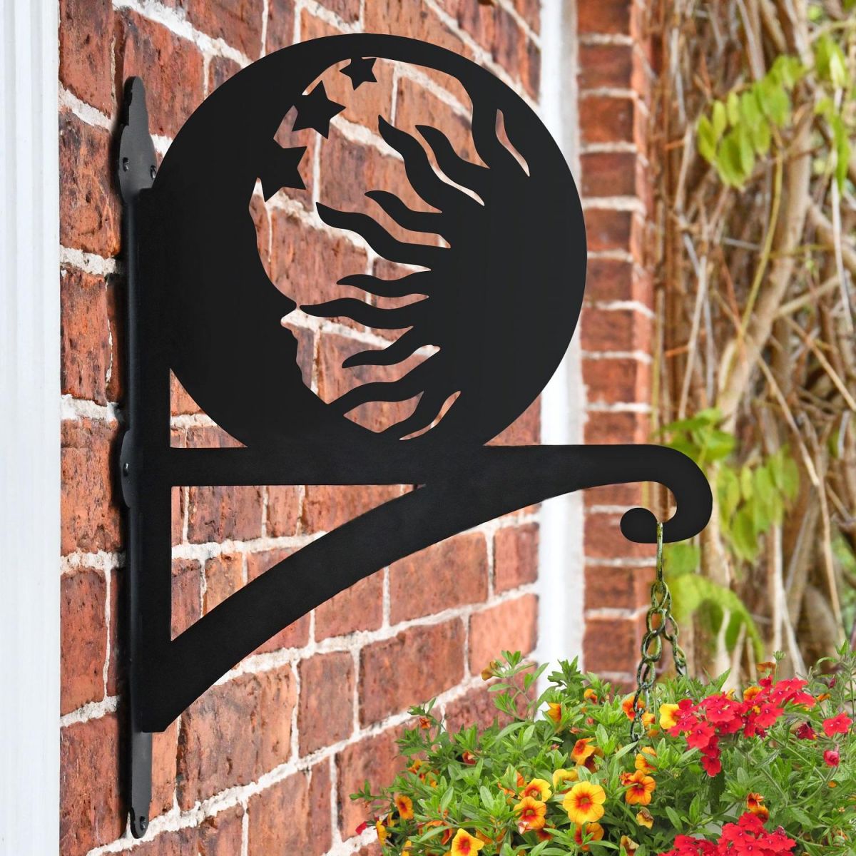 Moon & Stars Hanging Basket Bracket Moon & Stars Hanging Basket Bracket