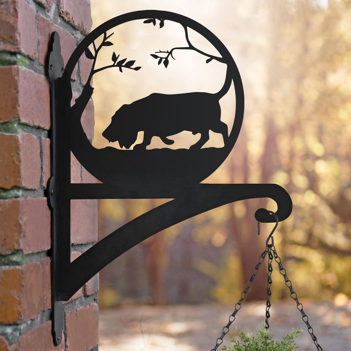 Basset Hound Dog Hanging Basket Bracket