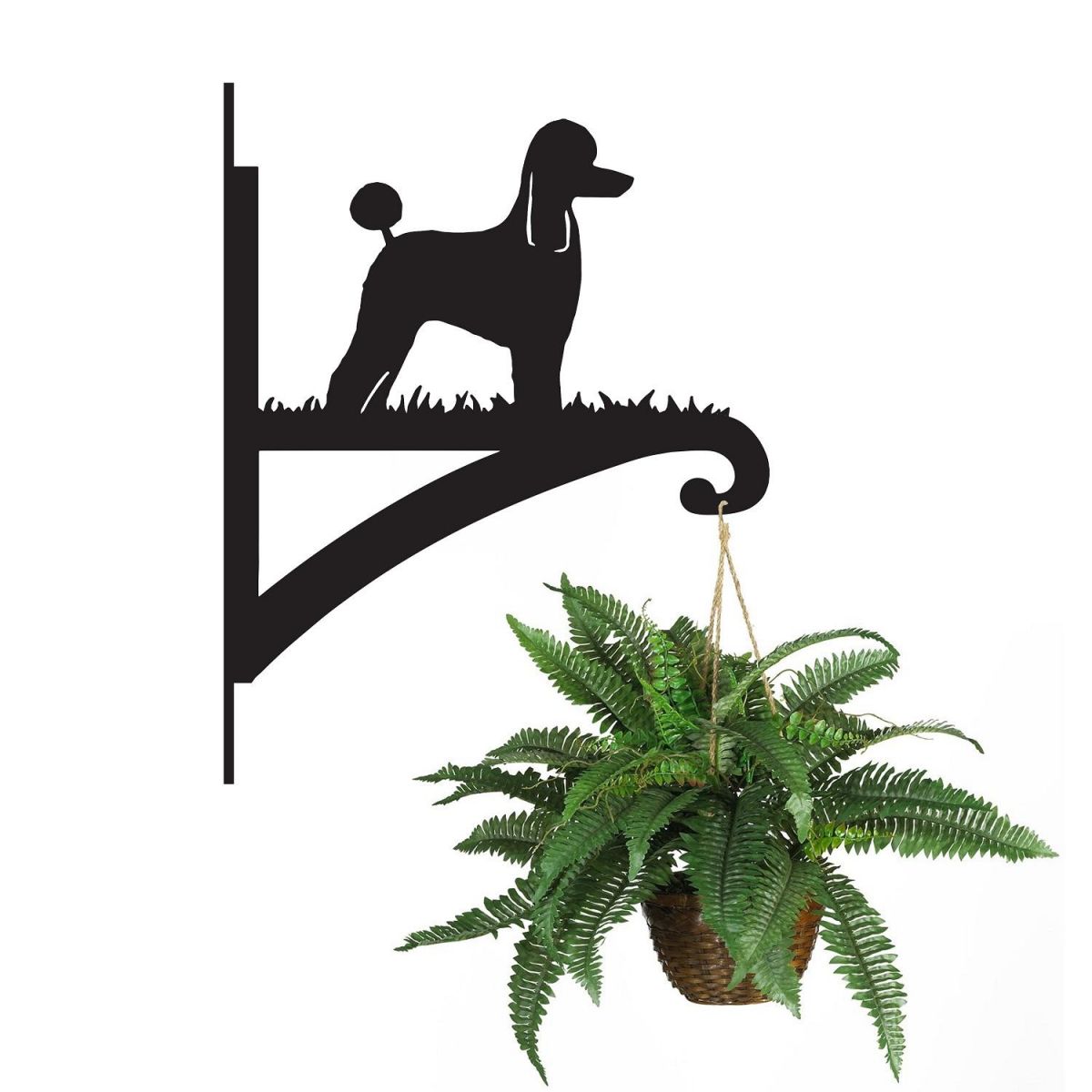 Poodle Hanging Basket Bracket in Full 