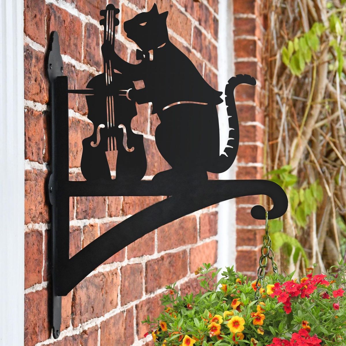 Cat & Fiddle Hanging Basket Bracket Finished in Black Cat & Fiddle Hanging Basket Bracket Finished in Black