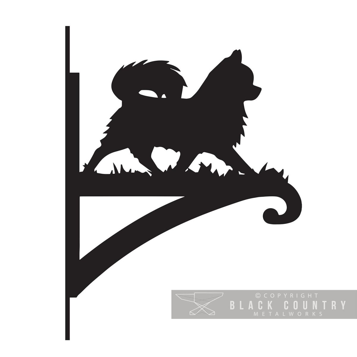 Close-up of the Chihuahua Design on the Bracket