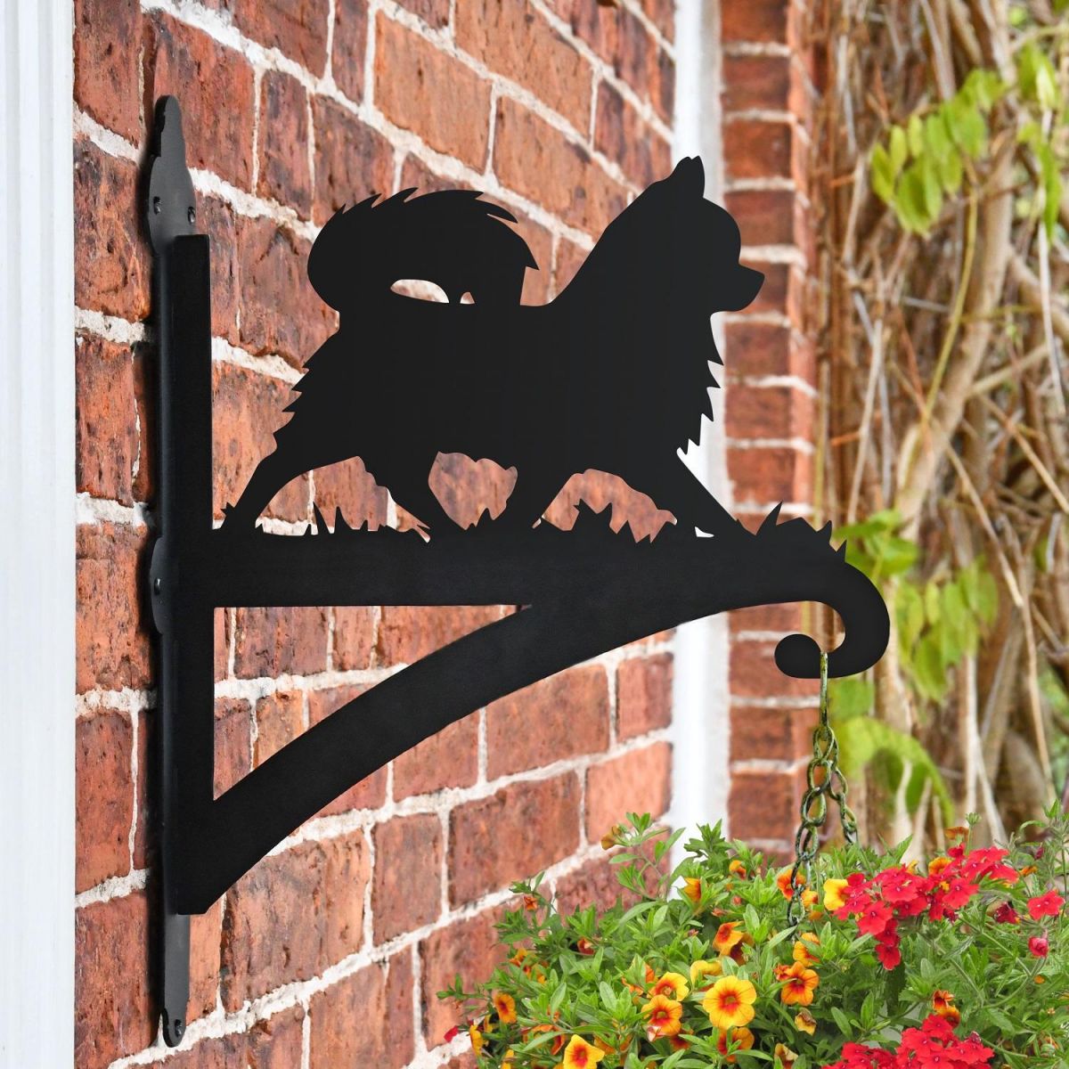 Chihuahua Hanging Basket Bracket Finished in Black