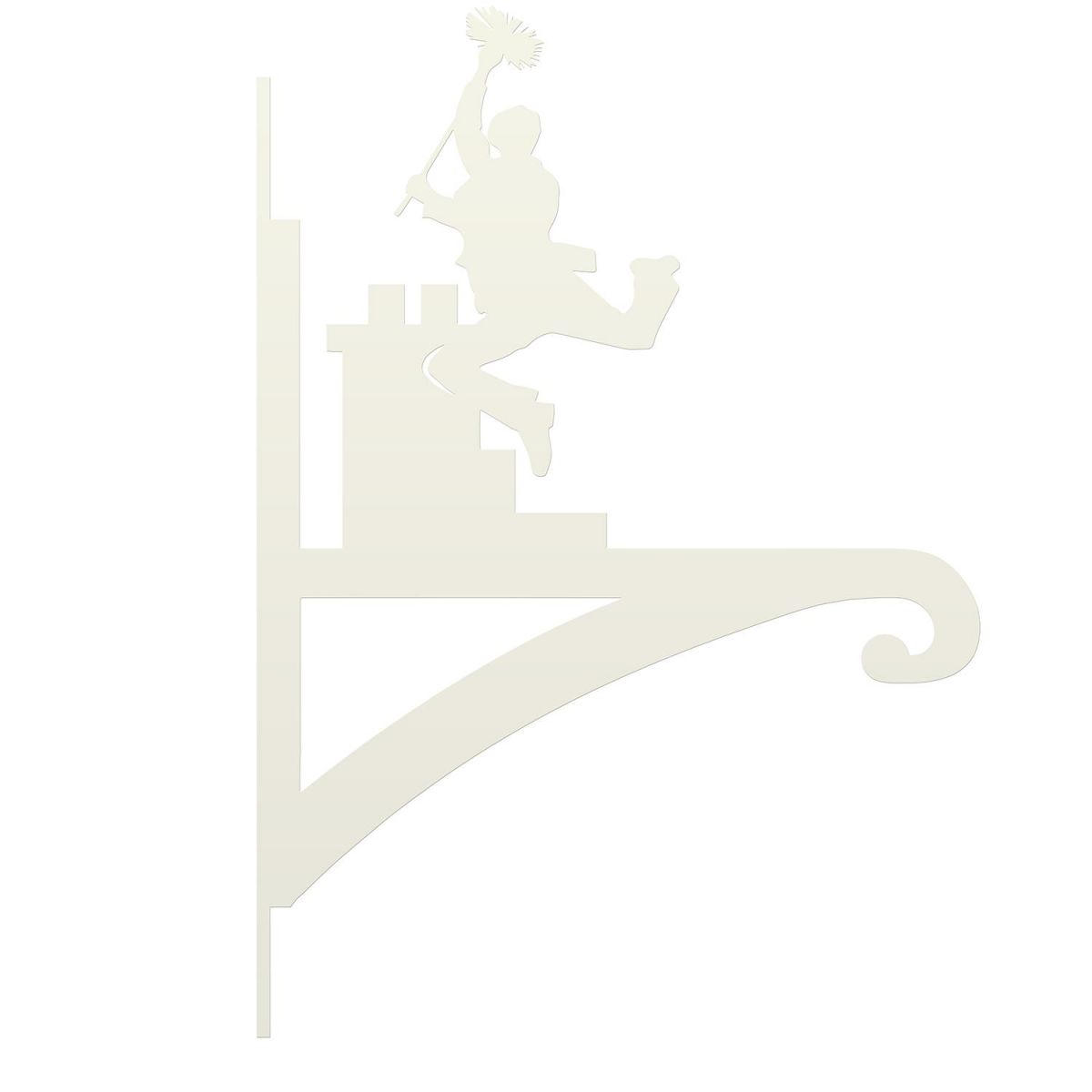 Chimney Sweep Hanging Basket Bracket Finished in Cream Chimney Sweep Hanging Basket Bracket Finished in Cream