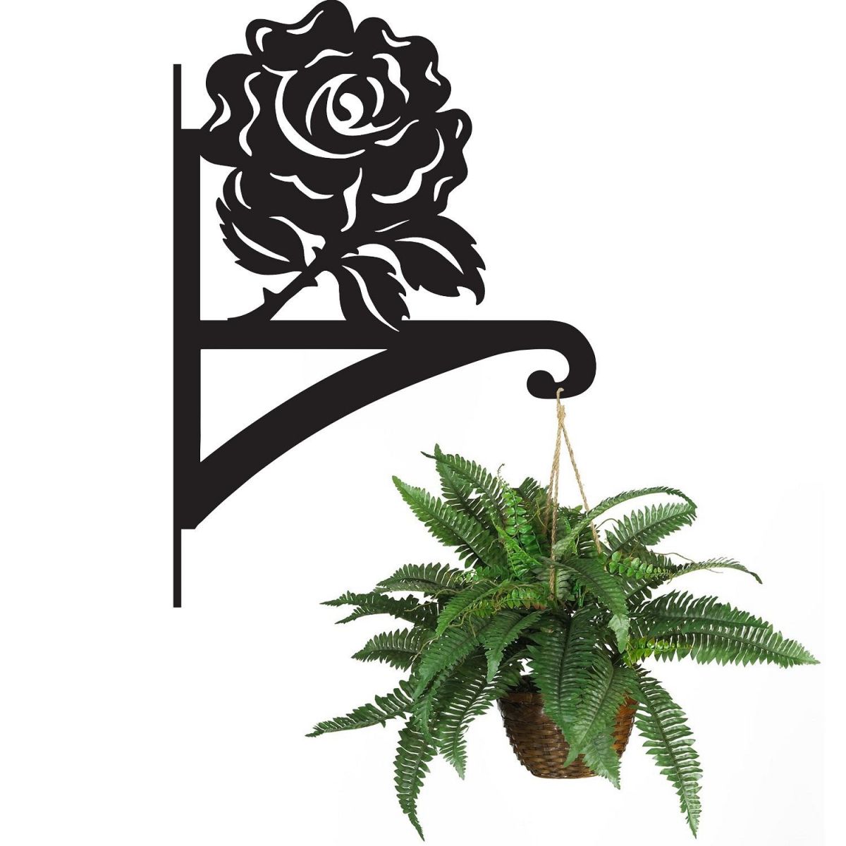 English Rose Hanging Basket Bracket Holding a Plant