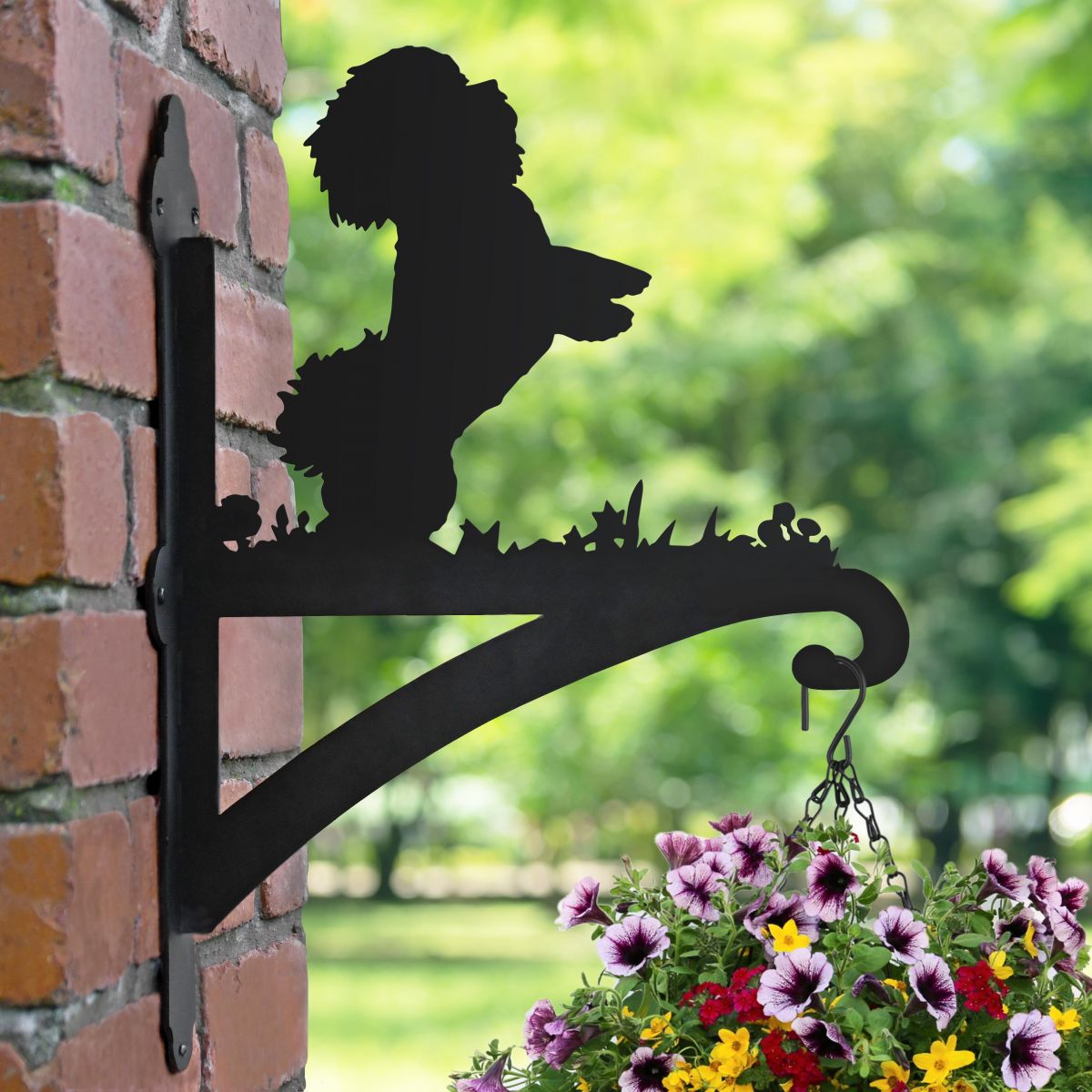 Bichon Frise Dog Hanging Basket Bracket