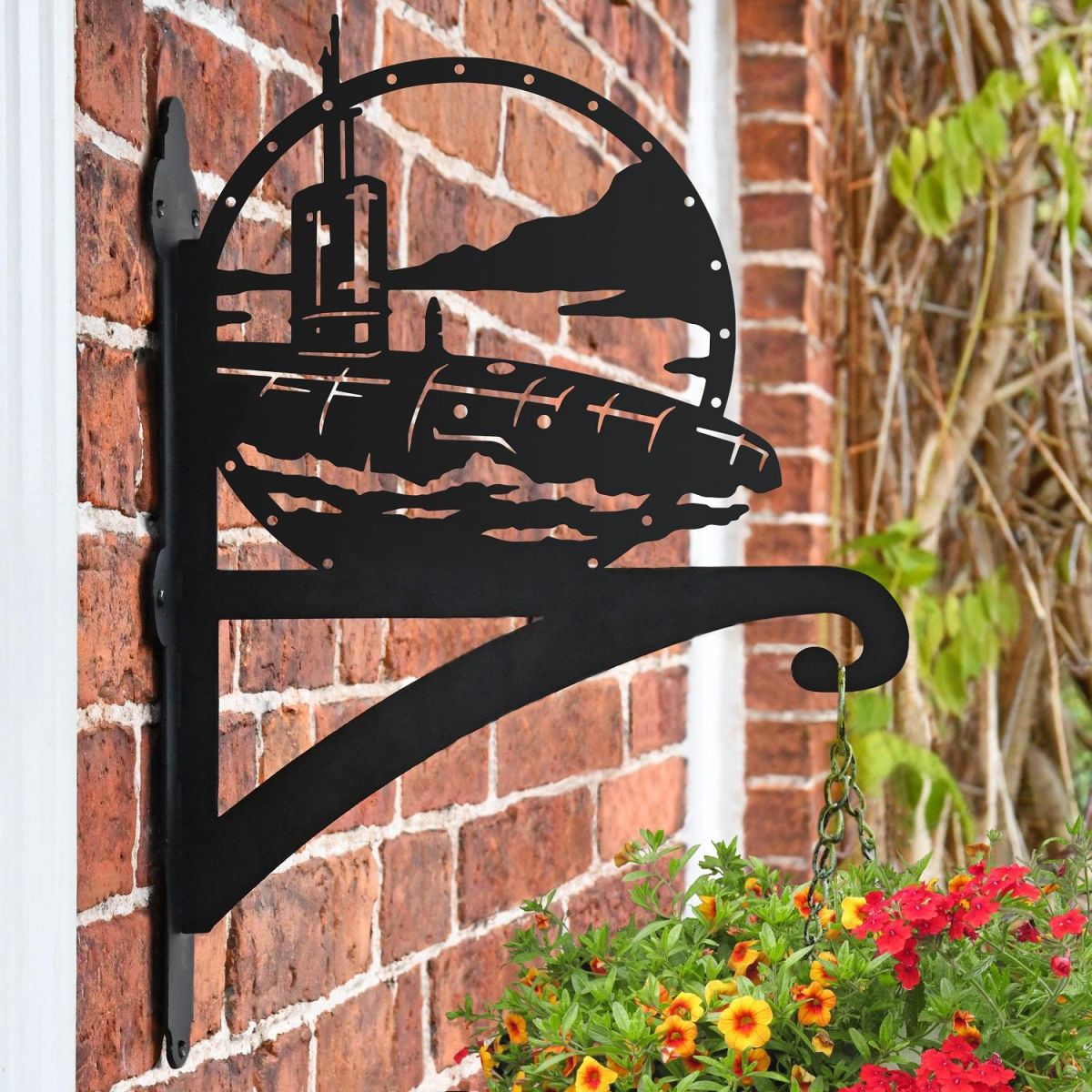 Submarine Hanging Basket Bracket on Wall 