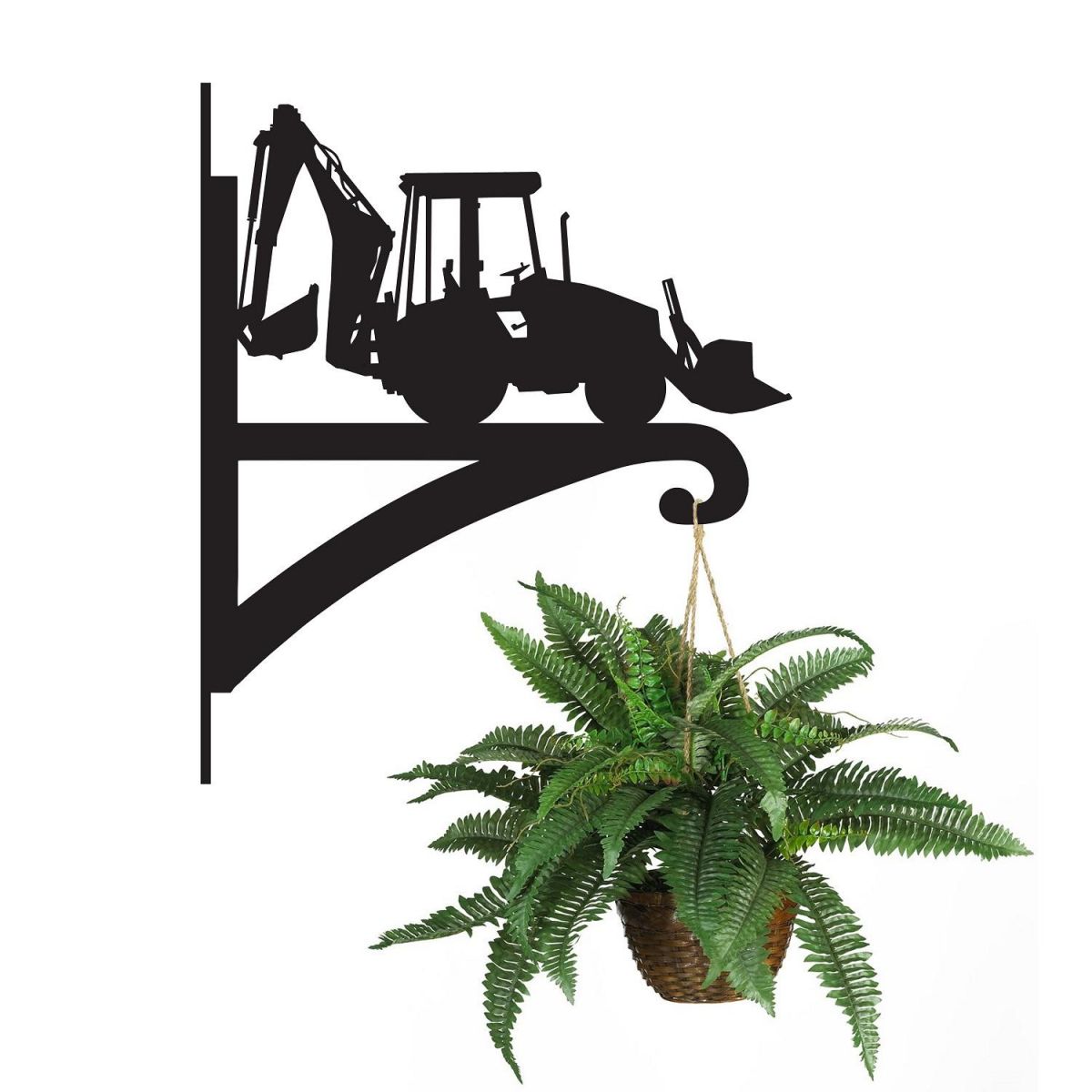 Tractor Hanging Basket Bracket Holding a Plant Tractor Hanging Basket Bracket Holding a Plant