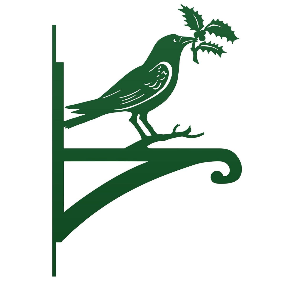 Raven Hanging Basket Bracket Finsihed in Green