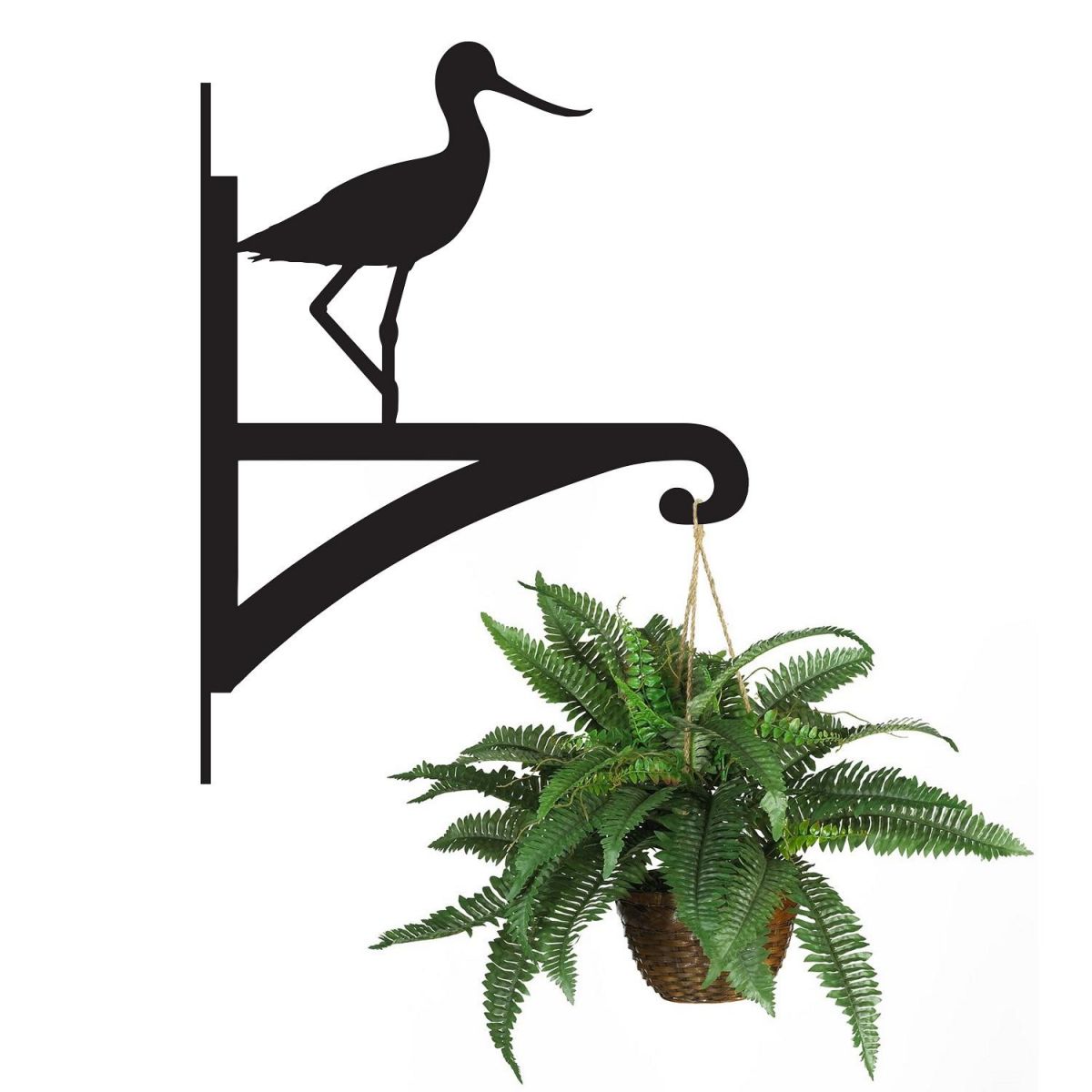 Avocet Bird Hanging Basket Bracket Holding a Plant Avocet Bird Hanging Basket Bracket Holding a Plant