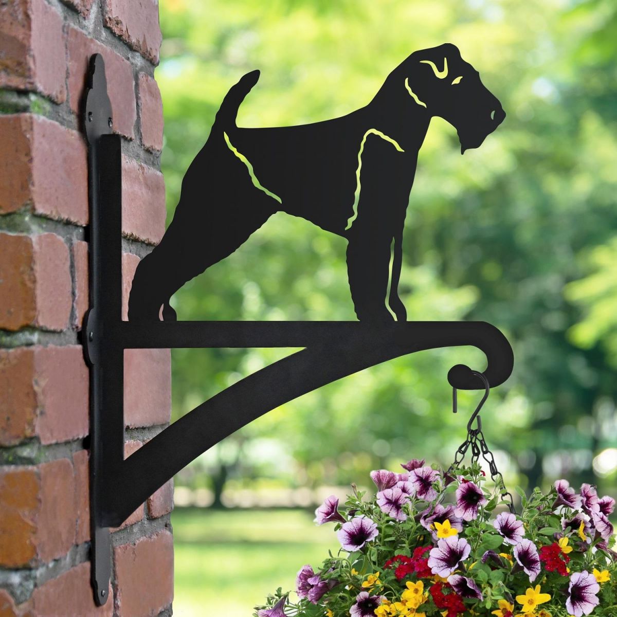Welsh Terrier Iron Basket Bracket 