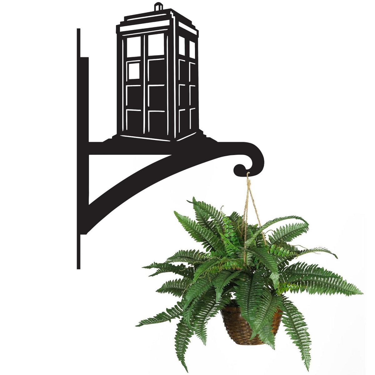 Tardis Hanging Basket Bracket in Situ  Tardis Hanging Basket Bracket in Situ