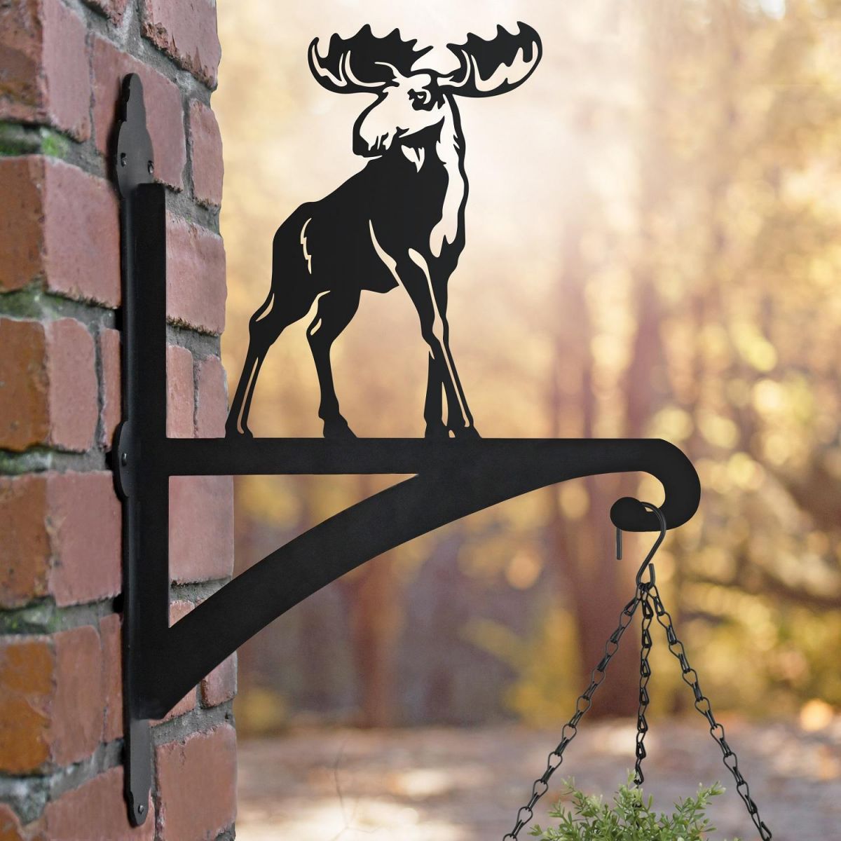 Moose Iron Hanging Basket Bracket 