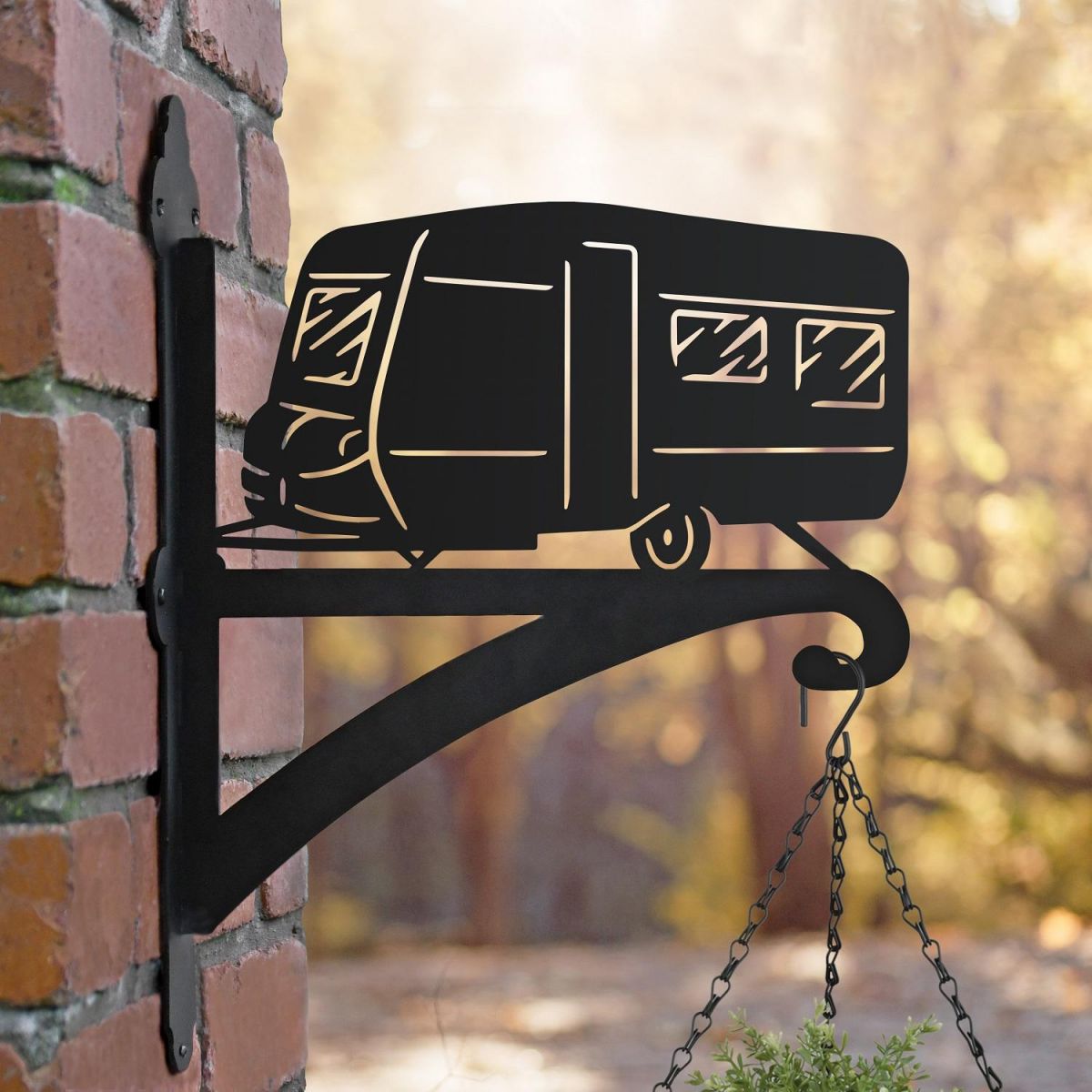 Caravan Iron Hanging Basket Bracket  Caravan Iron Hanging Basket Bracket