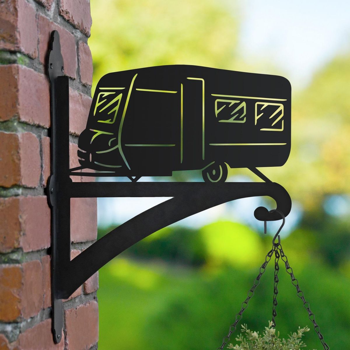 Caravan Iron Hanging Basket Bracket Outdoors Caravan Iron Hanging Basket Bracket Outdoors