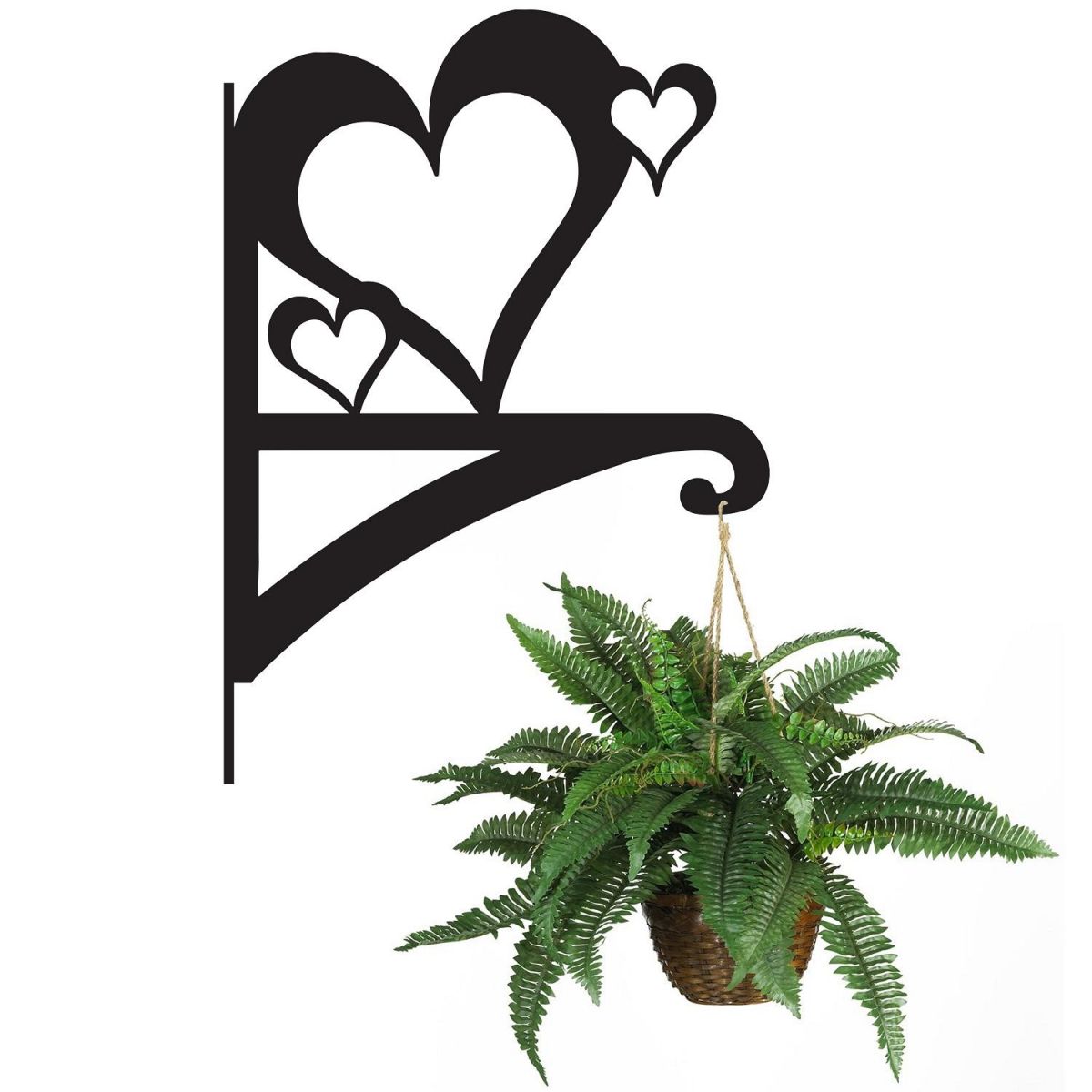 Love Hearts Hanging Basket Bracket 