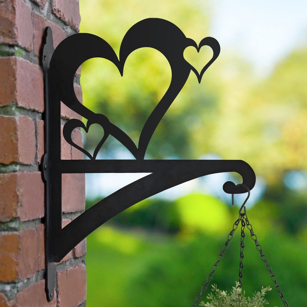 Love Heart Iron Hanging Basket Bracket 
