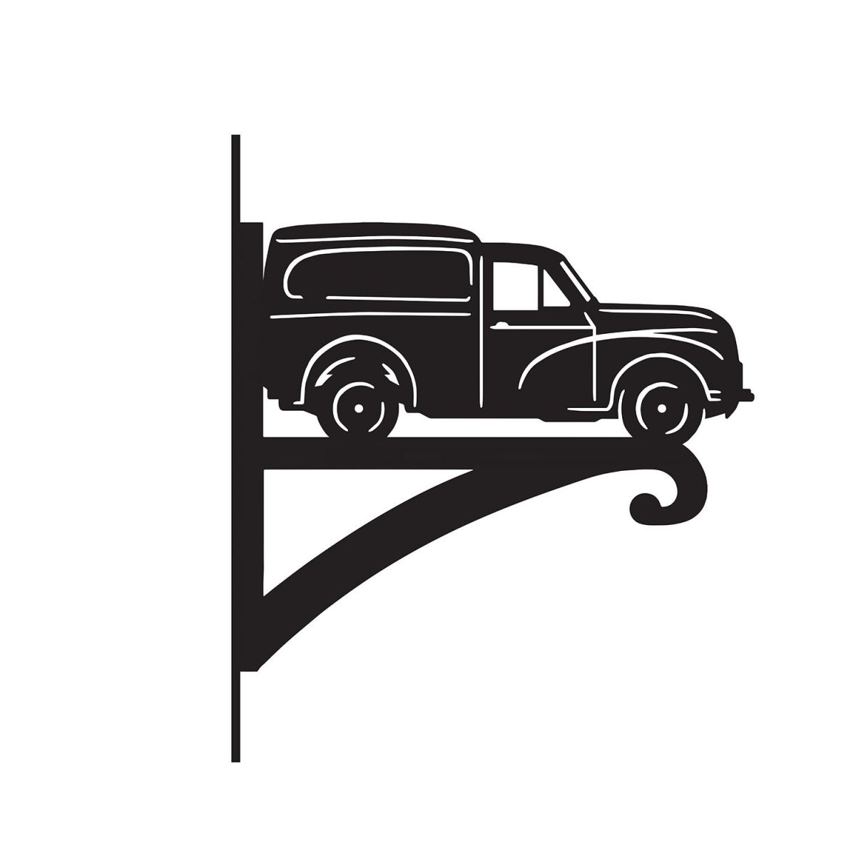 Morris 1000 Van Iron Hanging Basket Bracket in Black 