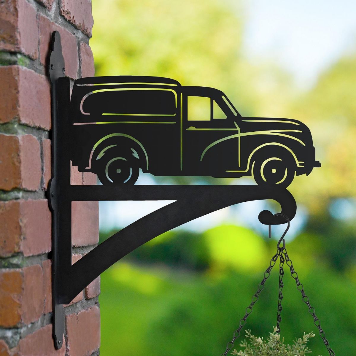 Morris 1000 Van Iron Hanging Basket Bracket in Situ