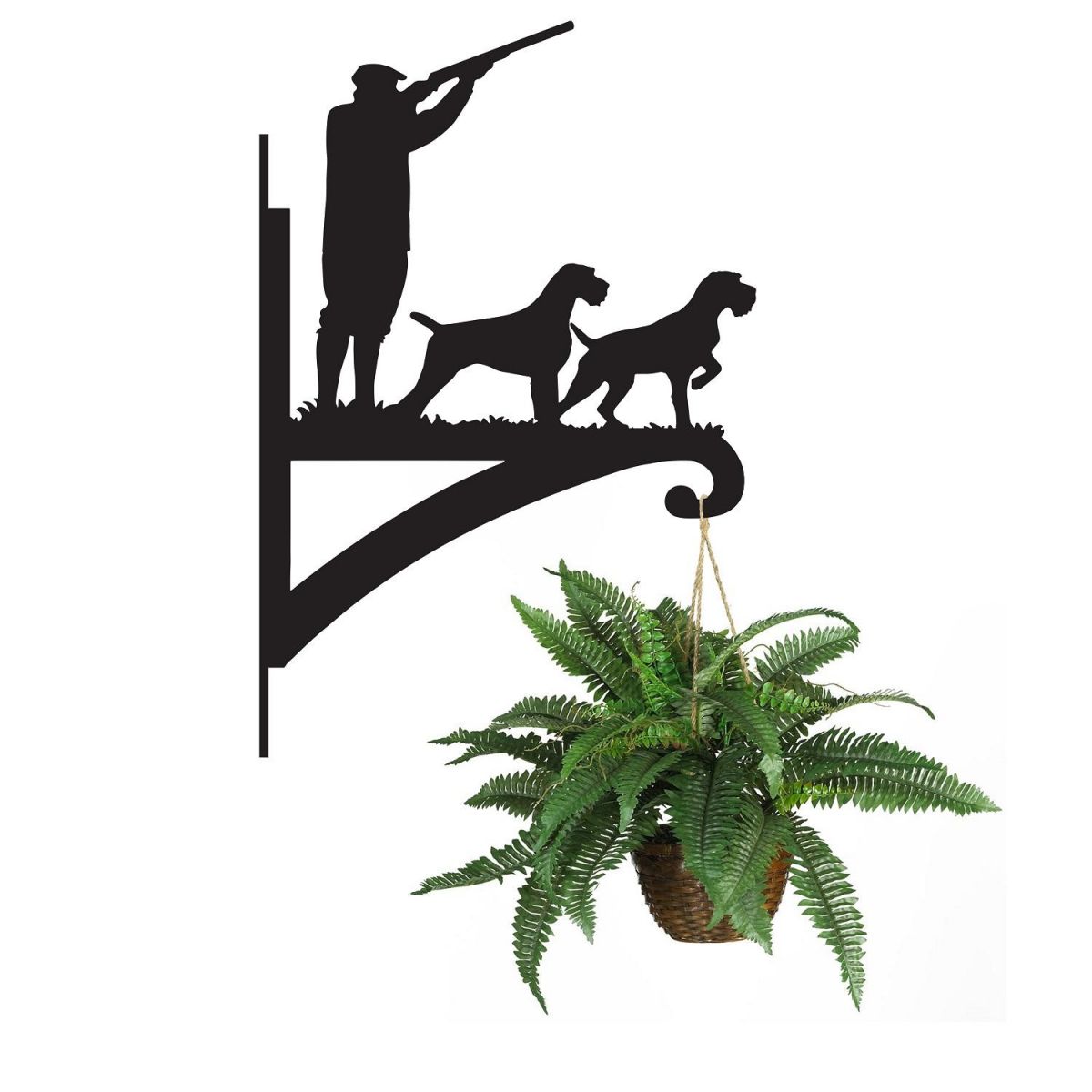 Game Season German Wirehaired Pointer Hanging Basket Bracket 