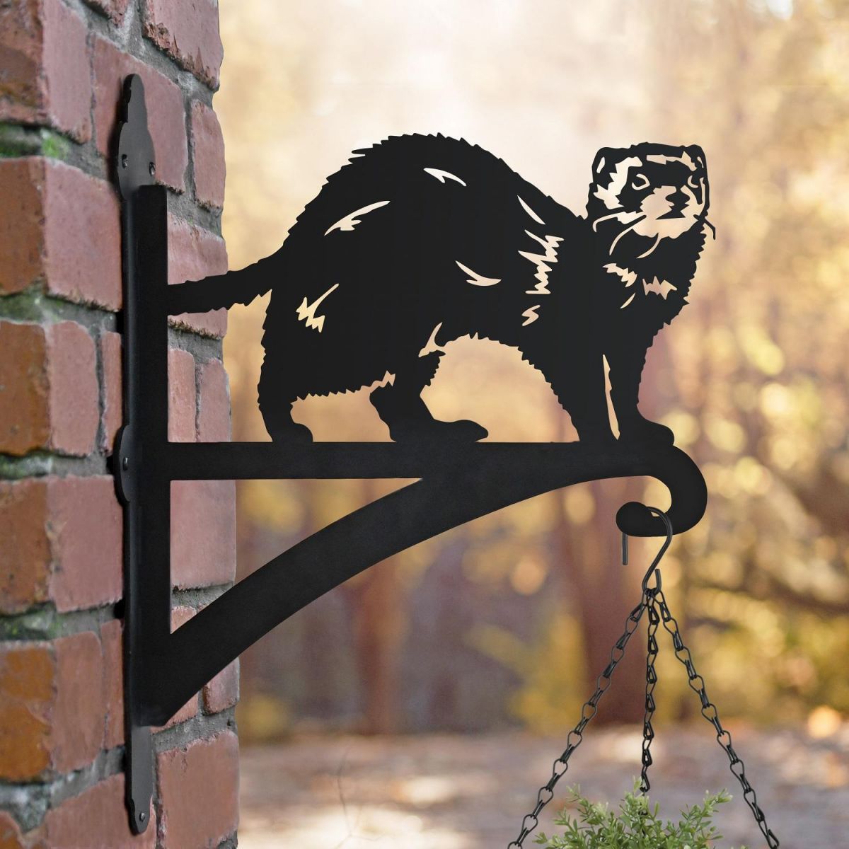 Ferret Running Iron Hanging Basket Bracket Outside