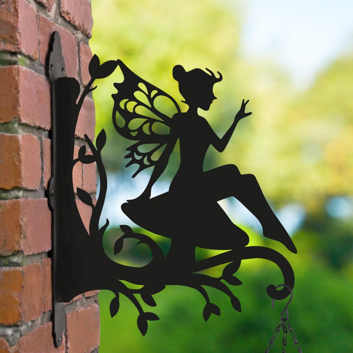 Sitting Fairy Hanging Basket Bracket 