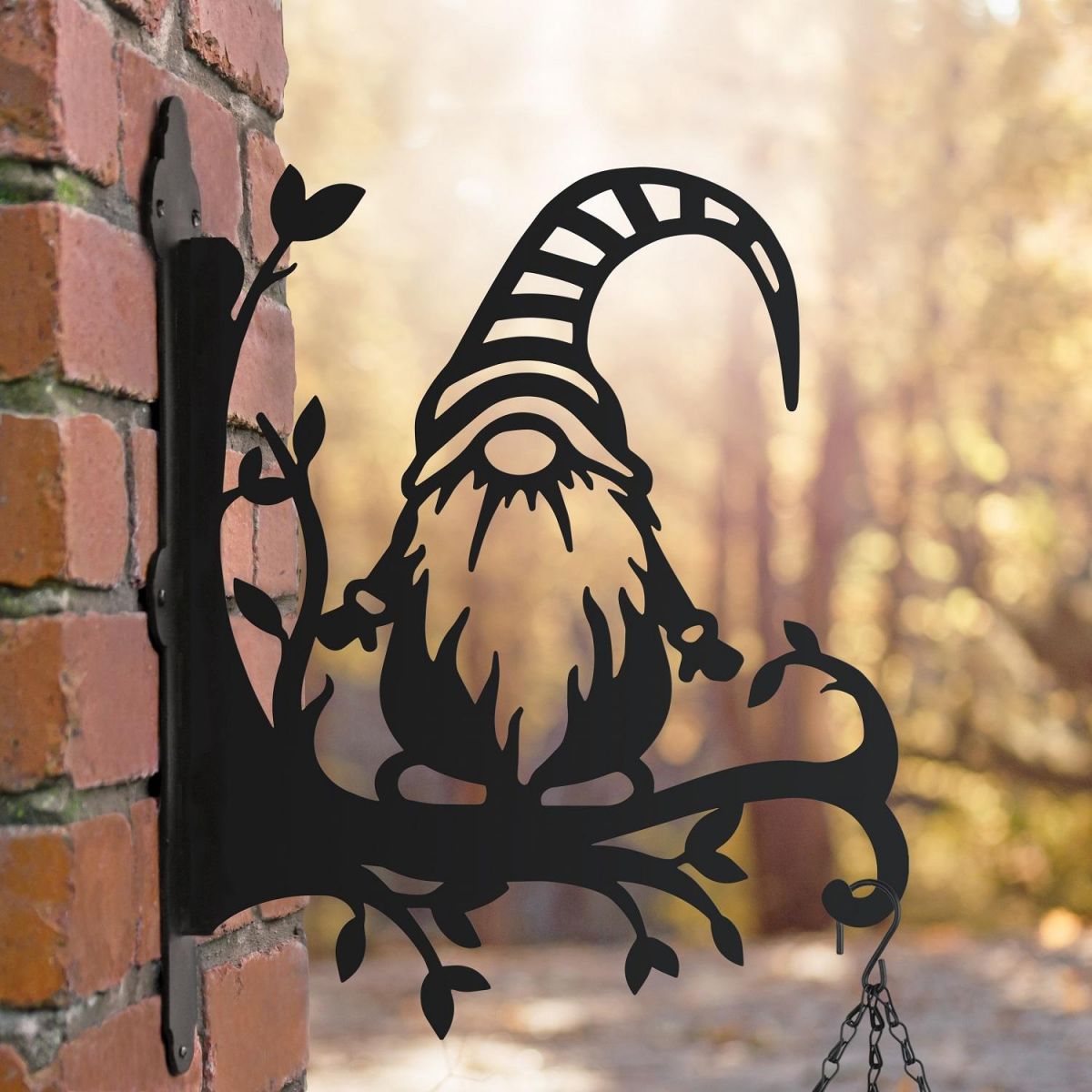 Striped Hat Gonk on Basket Bracket 