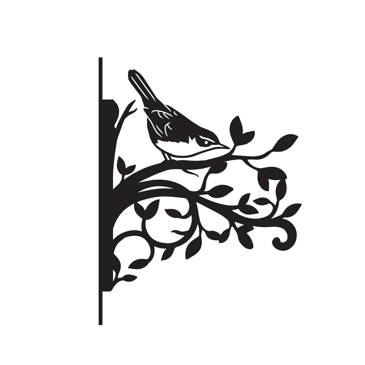 Cettis Warbler Iron Hanging Basket Bracket in Black Cettis Warbler Iron Hanging Basket Bracket in Black