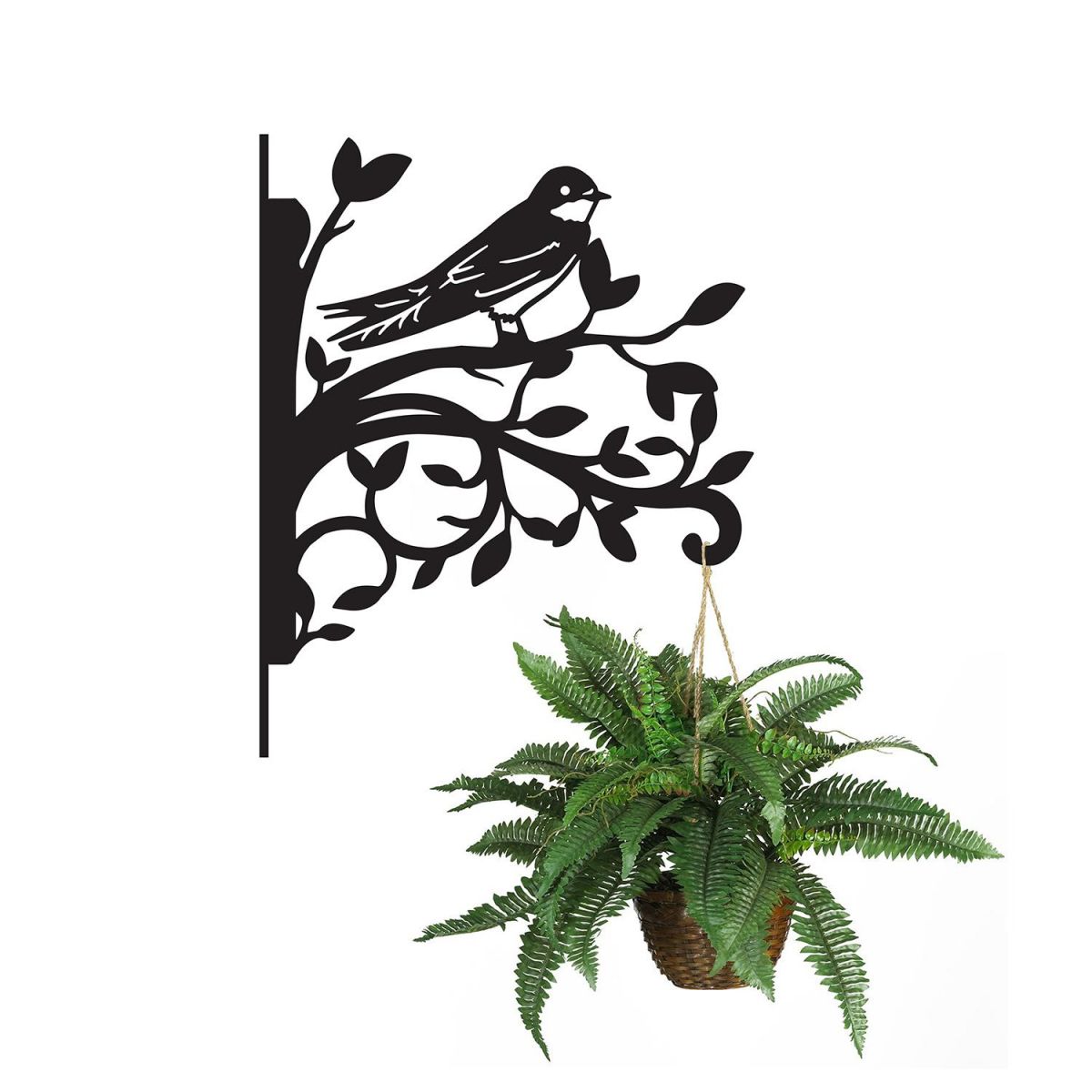 House Martin Iron Hanging Basket Bracket Holding a Hanging Basket