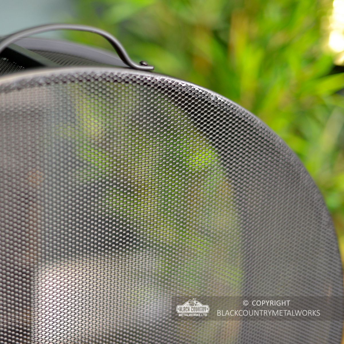 Close-up of the Mesh on the Arched Box Style Fire Guard