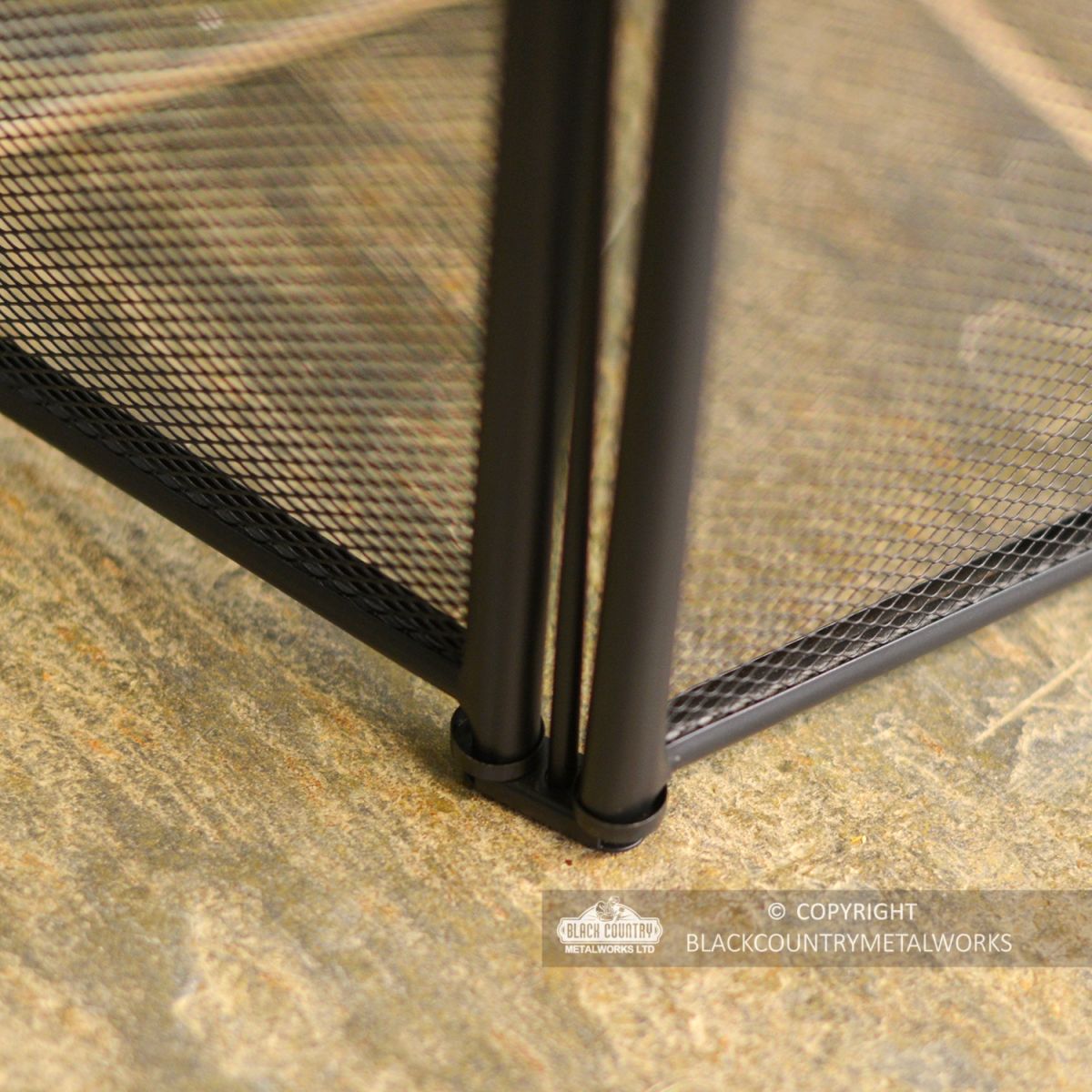 close-up of the Feet on the Fireguard