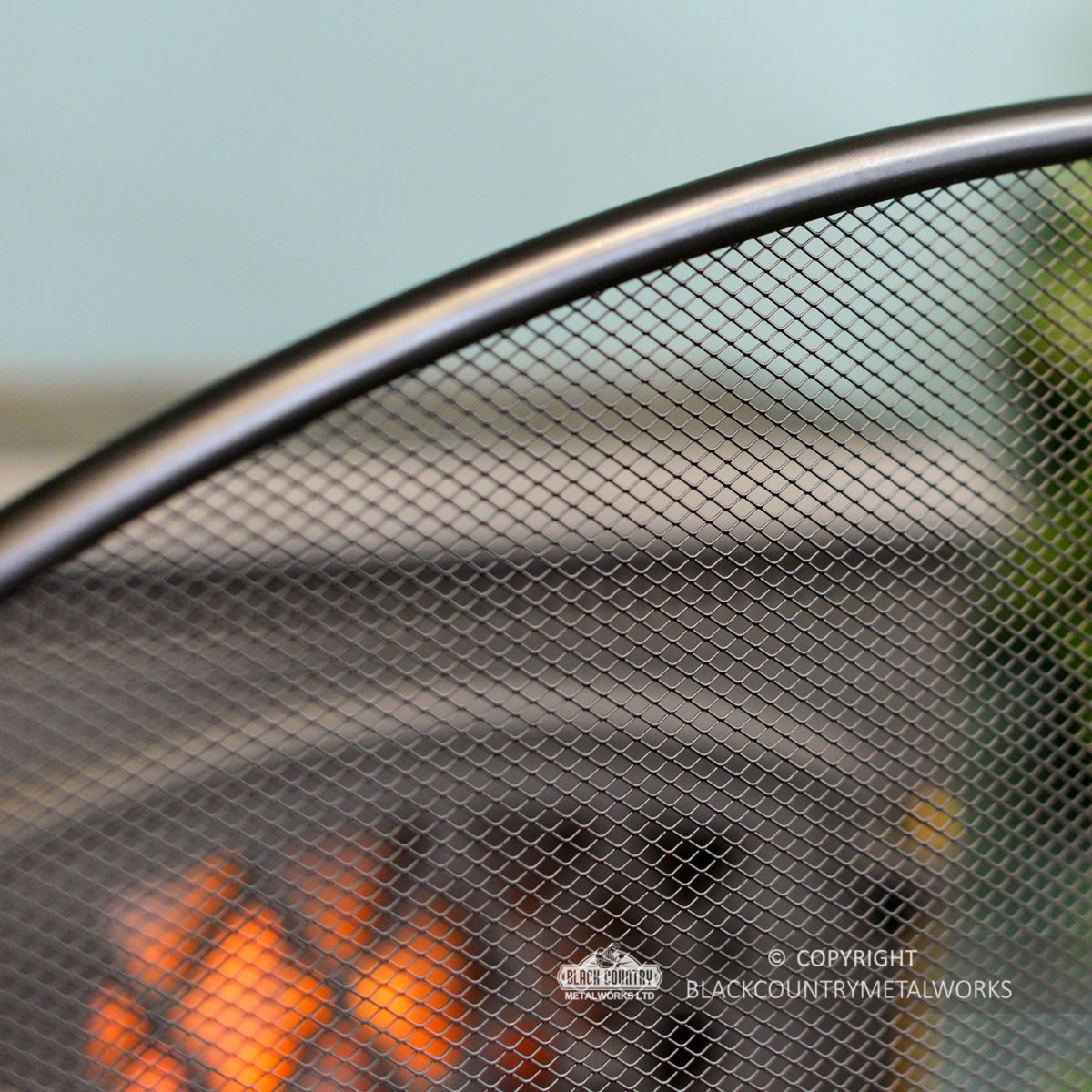 Close-up of the Black Finish on the Fireguard