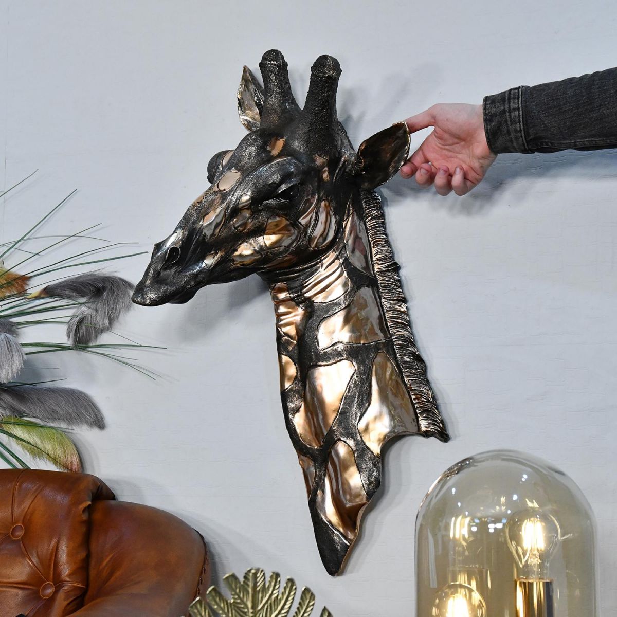 Giraffe Bust Wall Art in Situ  Giraffe Bust Wall Art in Situ