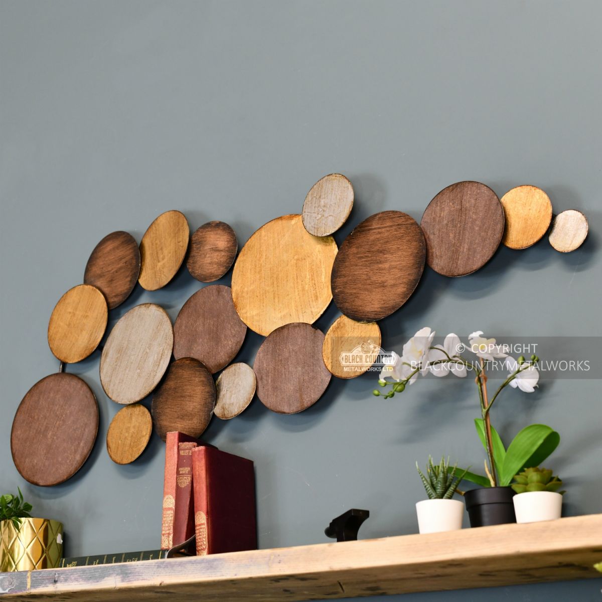 Circular Gold Modern Wall Art
