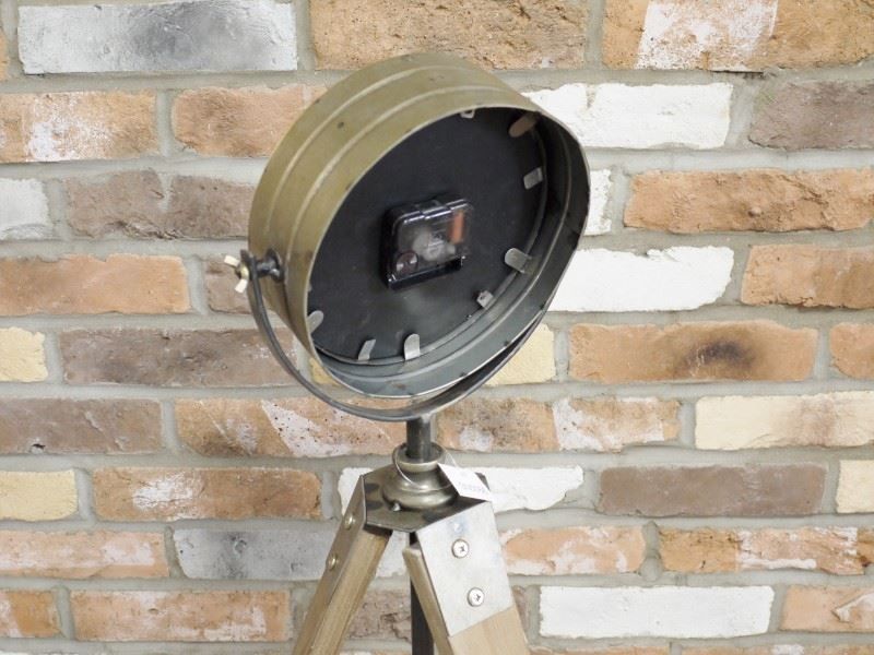 French Inspired Free Standing Clock on Tripod - Close Up of Back