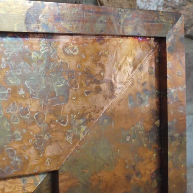 Close-Up of Copper Frame in Situ Close-Up of Copper Frame in Situ