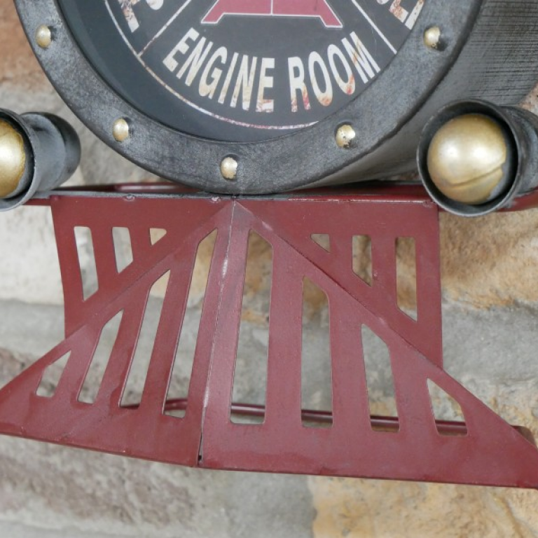 Traditional Locomotive Design Clock - Close Up of Base Traditional Locomotive Design Clock - Close Up of Base